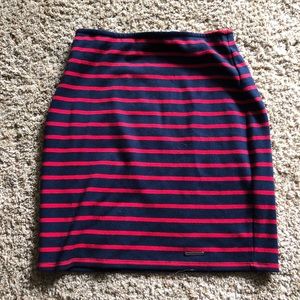 Abercrombie and Fitch Red Blue Stripe Mini Skirt